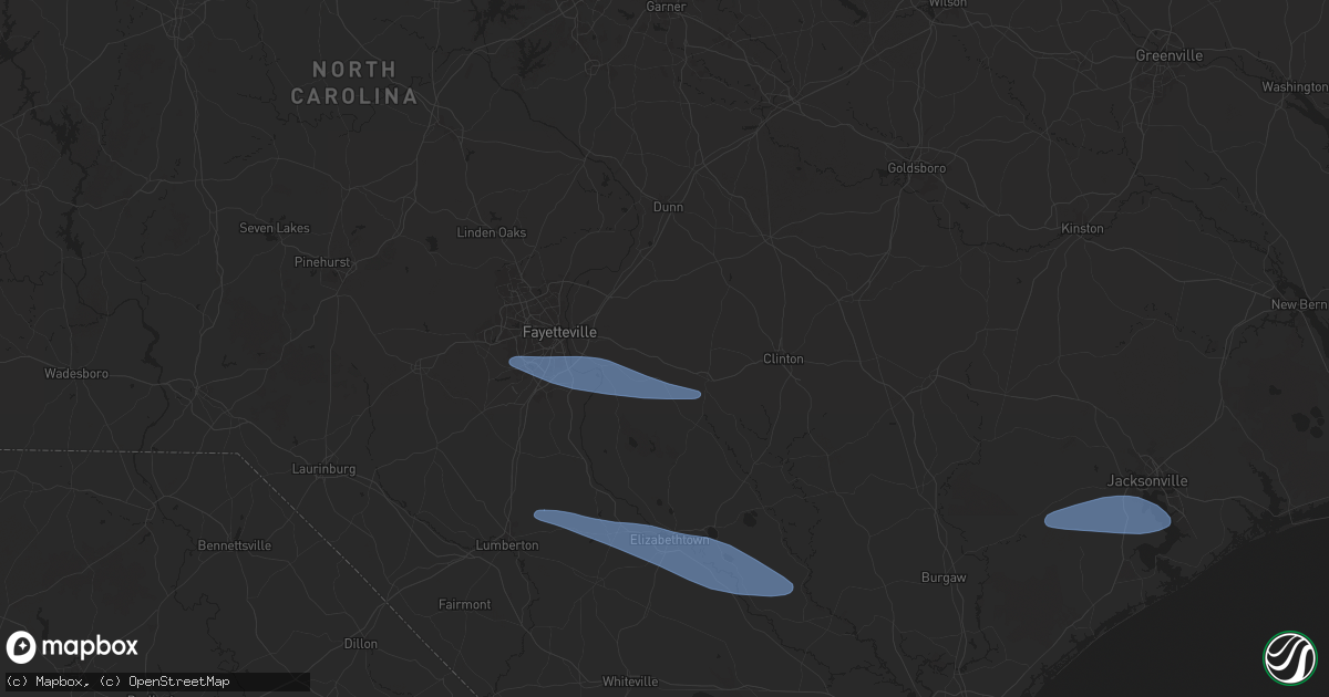 Hail map in Autryville, NC on April 12, 2024