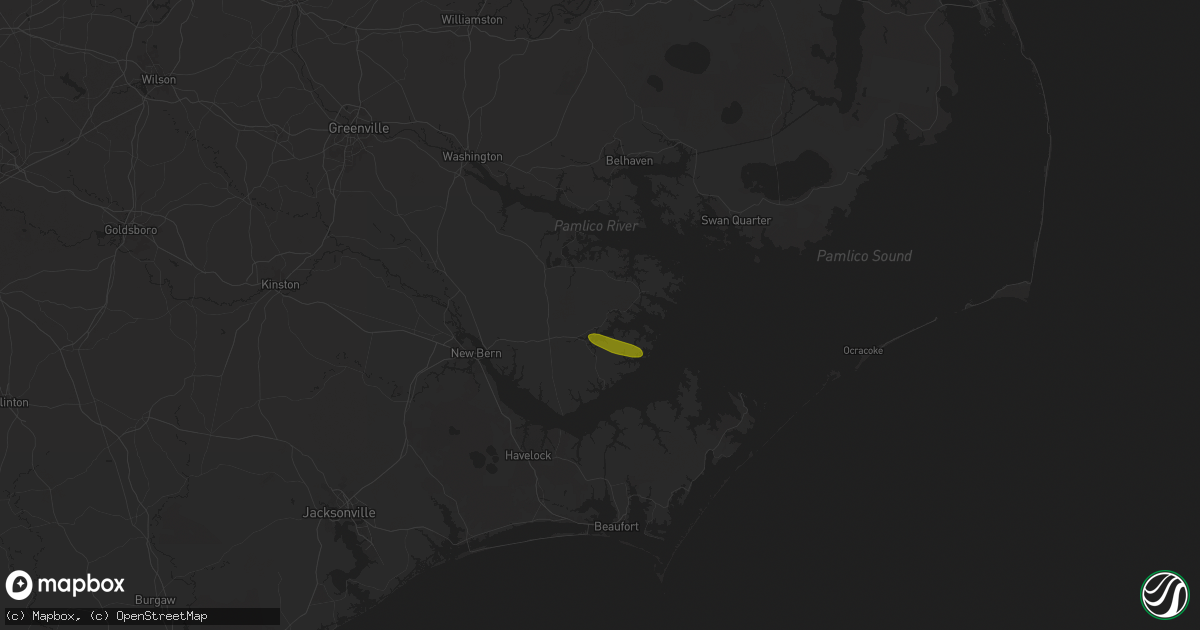 Hail map in Bayboro, NC on April 12, 2024
