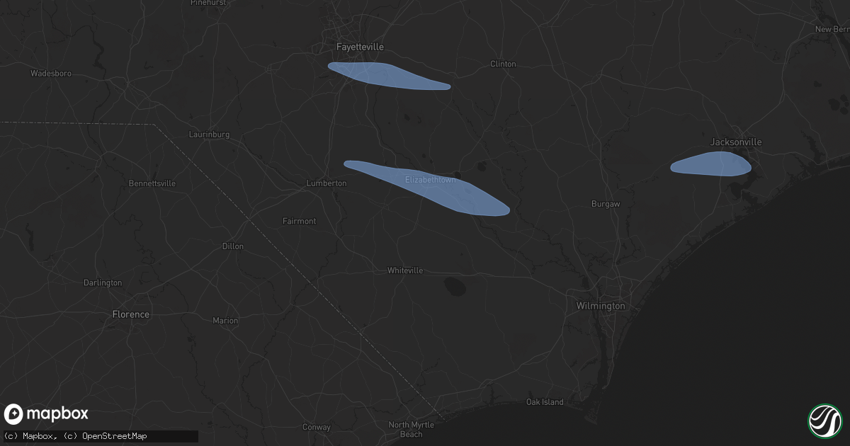 Hail map in Clarkton, NC on April 12, 2024