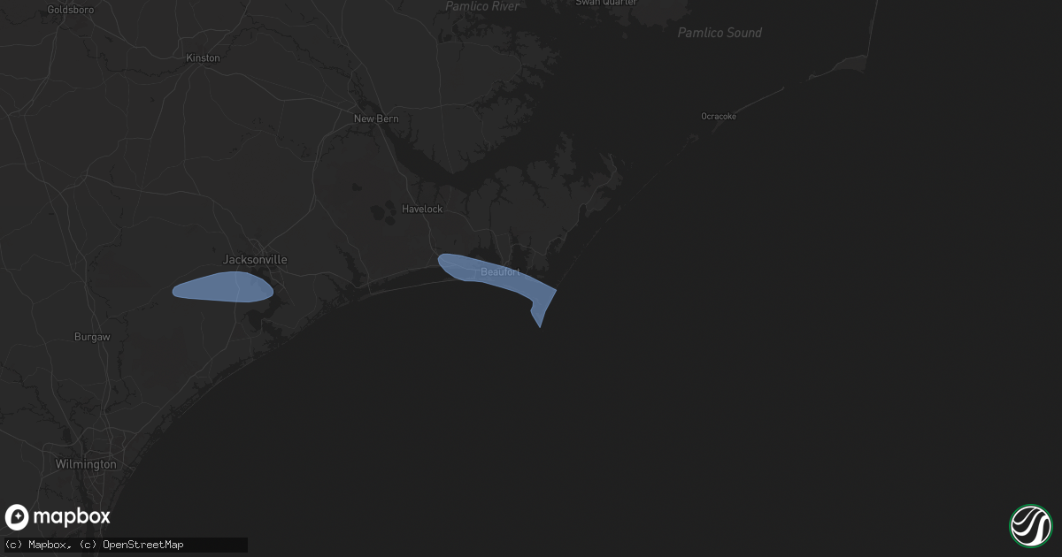 Hail map in Harkers Island, NC on April 12, 2024
