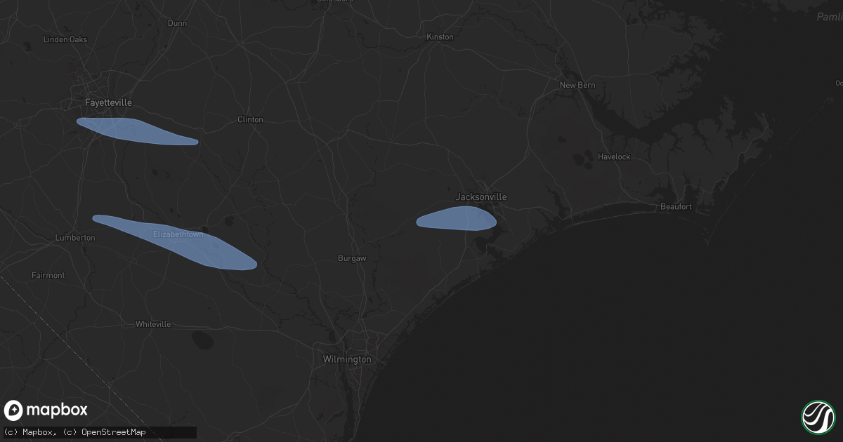 Hail map in Maple Hill, NC on April 12, 2024