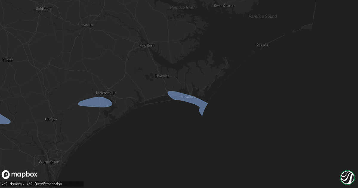 Hail map in Morehead City, NC on April 12, 2024