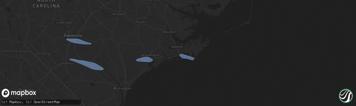 Hail map in Newport, NC on April 12, 2024