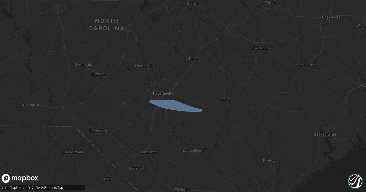Hail map in Stedman, NC on April 12, 2024