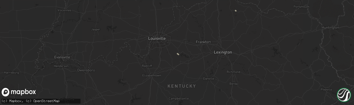 Hail map in Taylorsville, KY on April 12, 2024