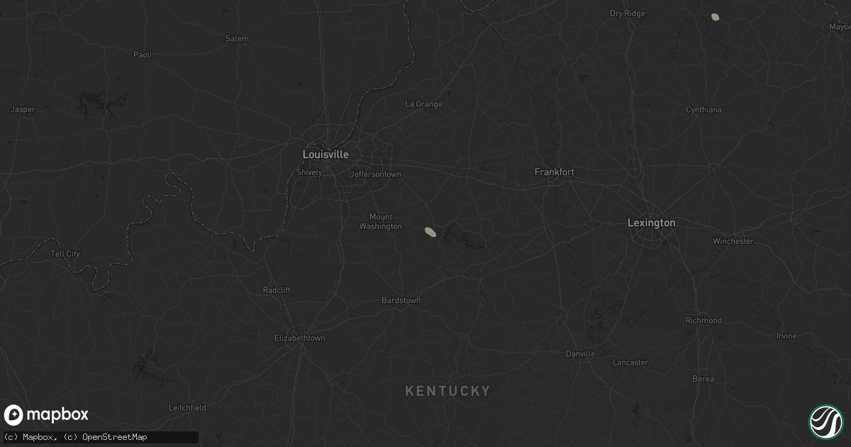 Hail map in Taylorsville, KY on April 12, 2024