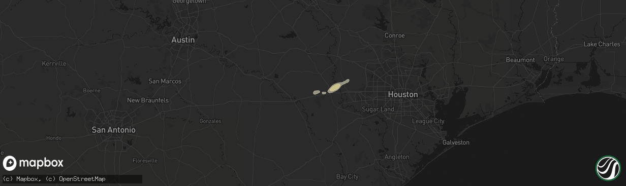Hail map in Cat Spring, TX on April 12, 2026