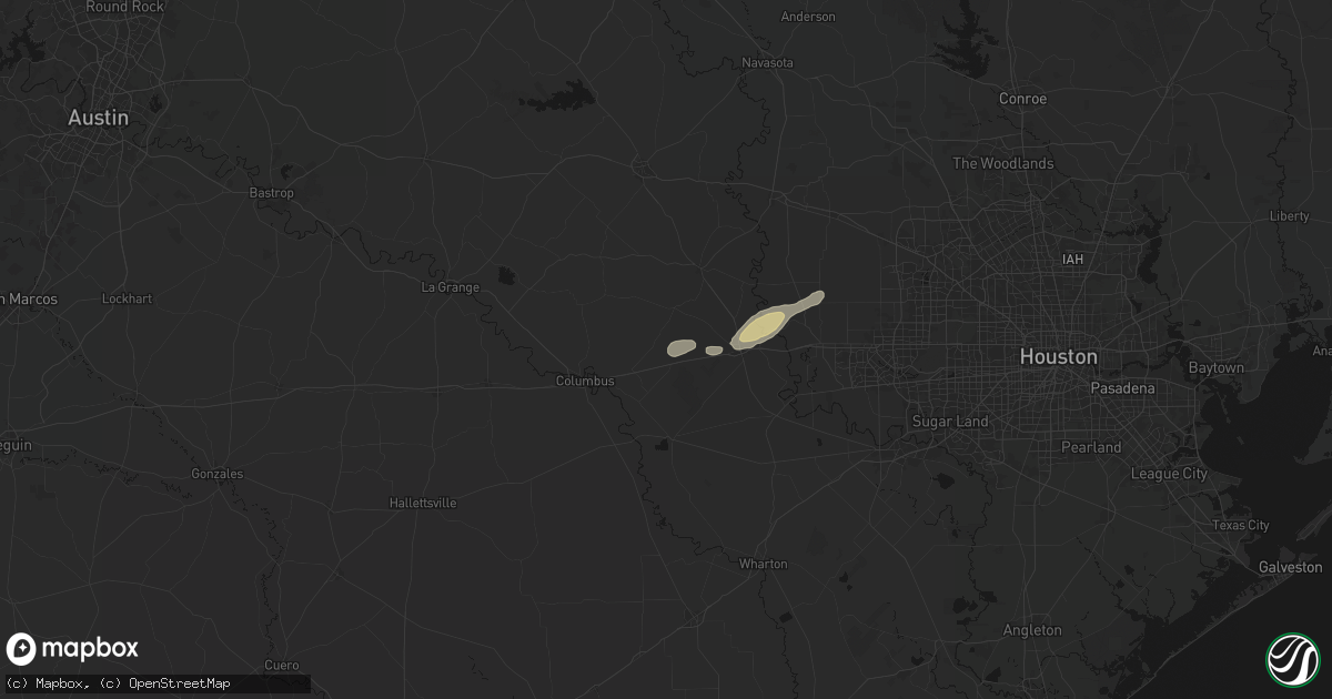 Hail map in Cat Spring, TX on April 12, 2026