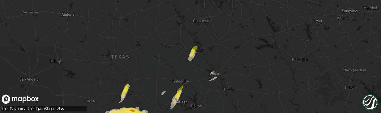 Hail map in Clifton, TX on April 12, 2026