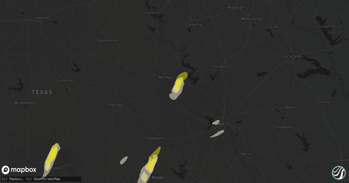 Hail map in Clifton, TX on April 12, 2026