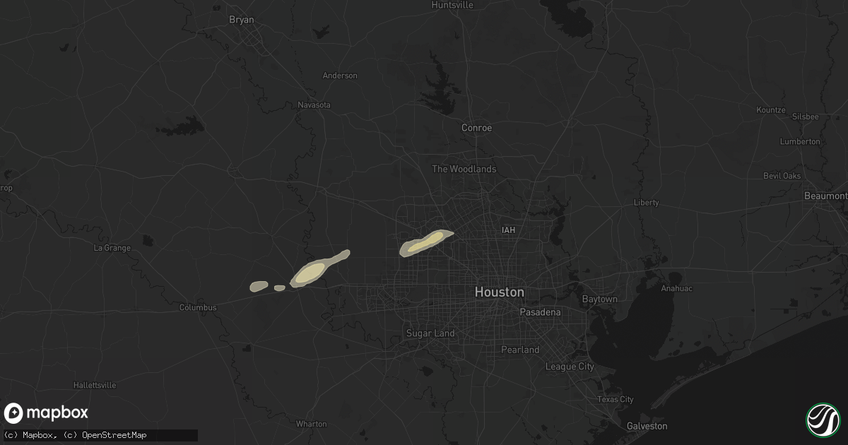 Hail map in Cypress, TX on April 12, 2026