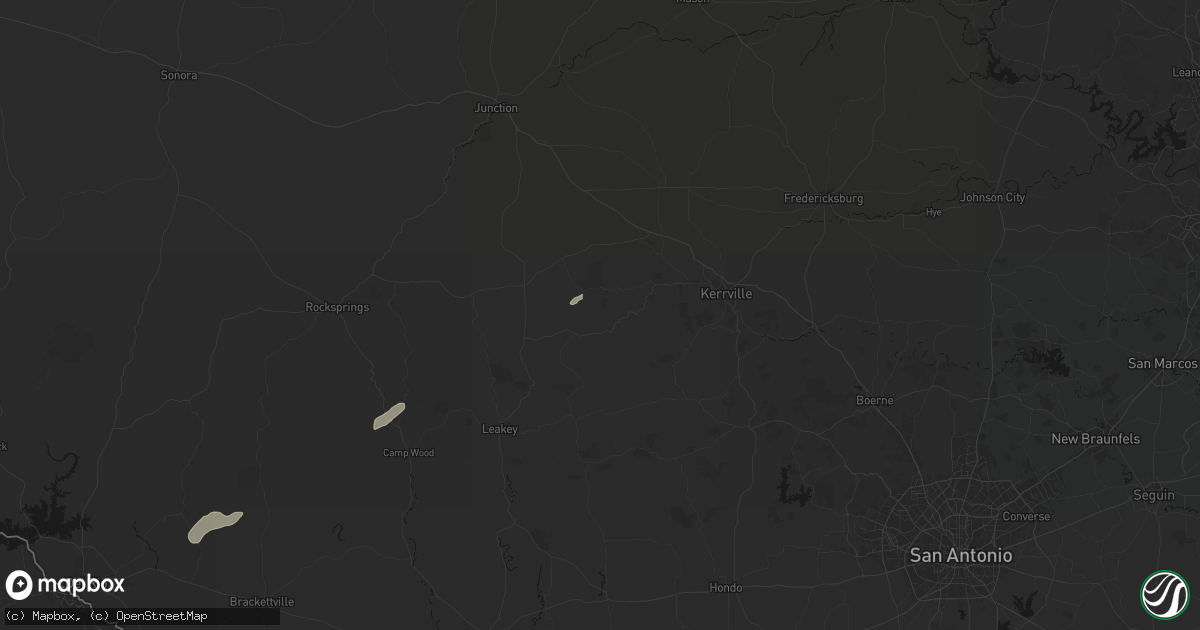 Hail map in Hunt, TX on April 12, 2026
