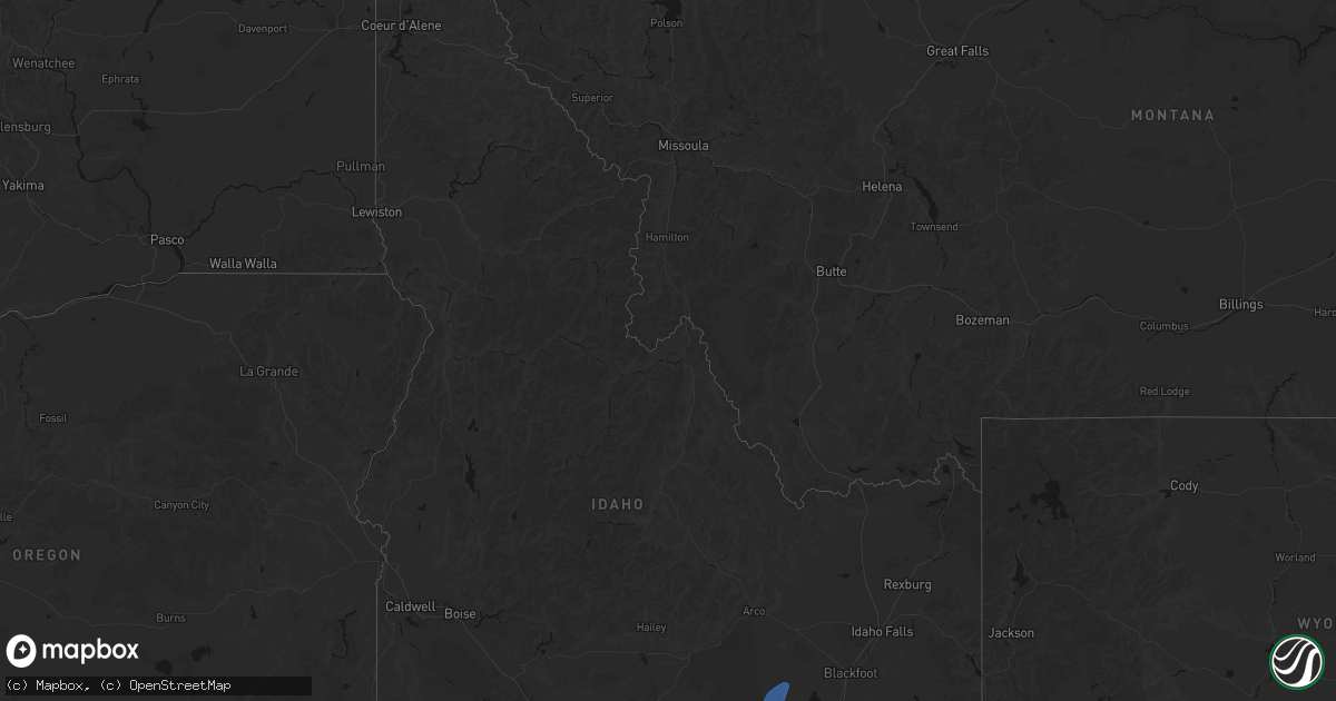 Hail map in Idaho on April 12, 2026