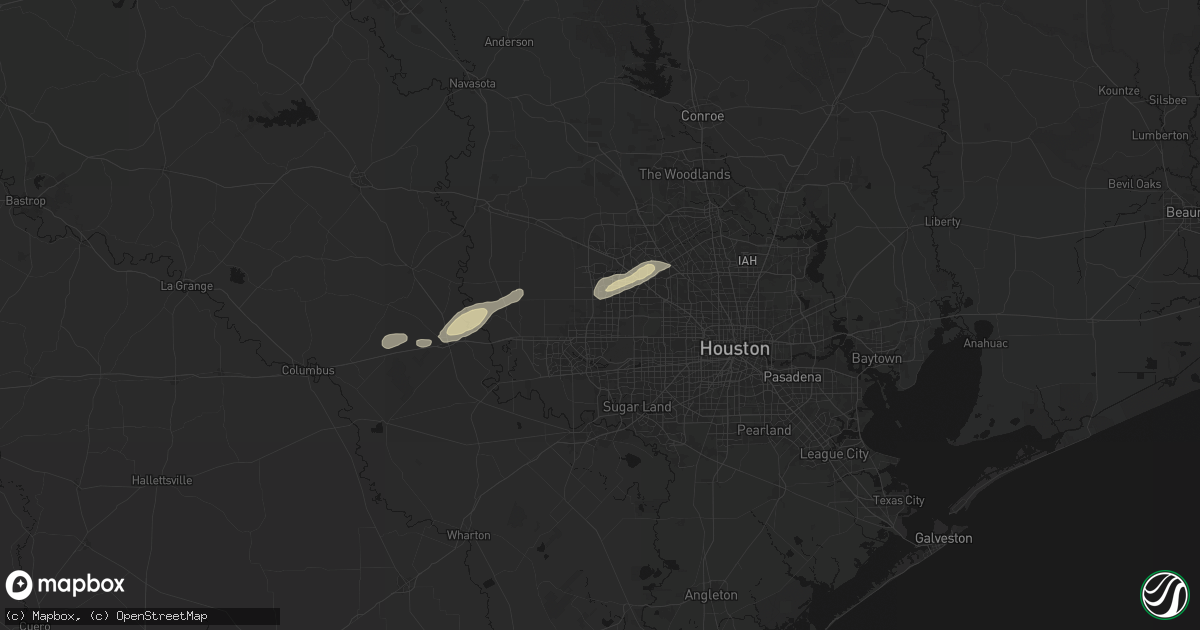 Hail map in Katy, TX on April 12, 2026