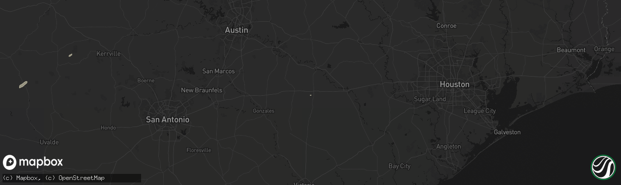 Hail map in Schulenburg, TX on April 12, 2026