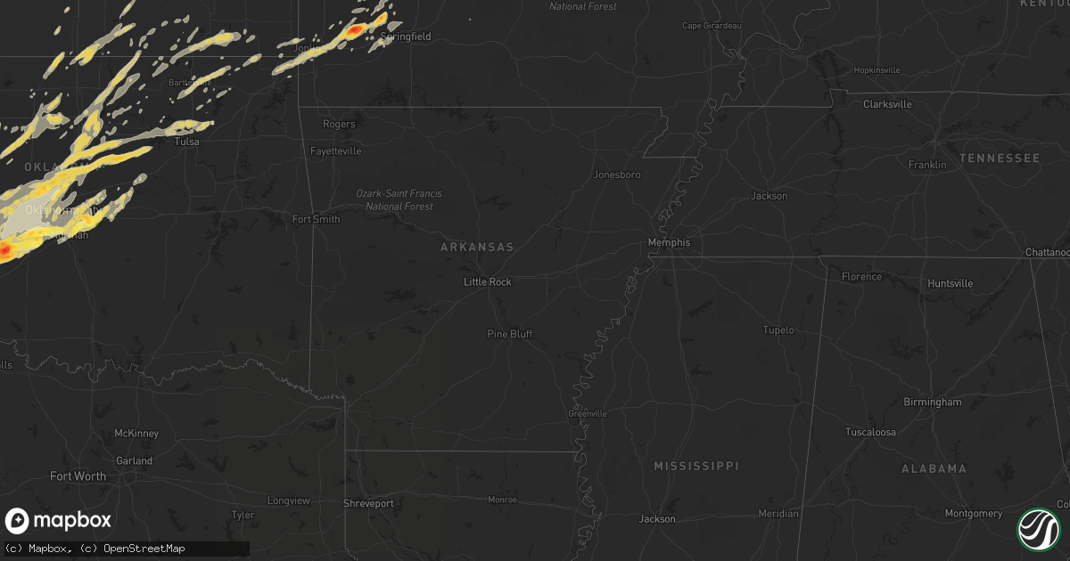 Hail map on April 13, 2012