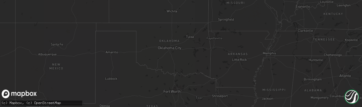 Hail map in Mississippi on April 13, 2013