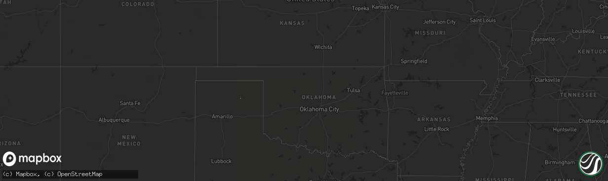 Hail map on April 13, 2013
