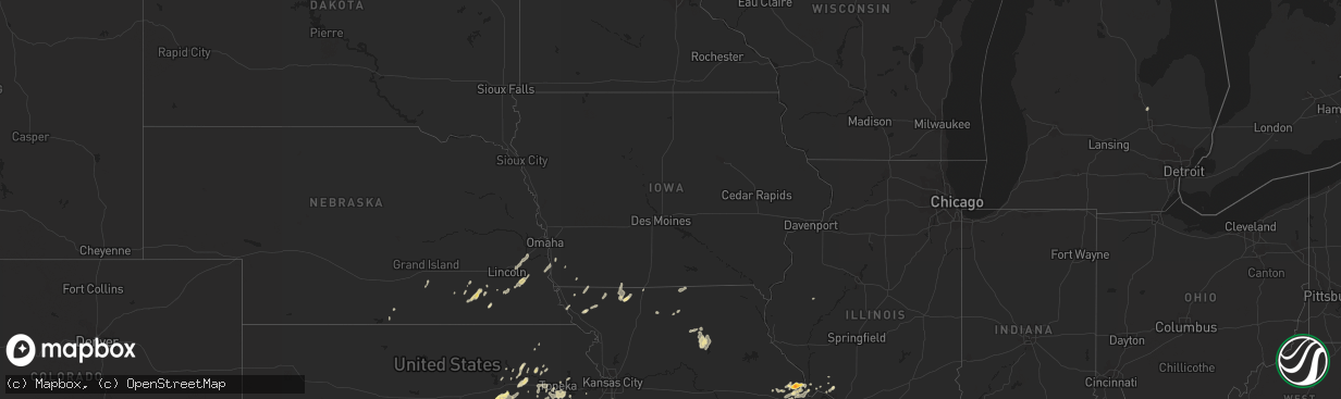 Hail map in Iowa on April 13, 2014