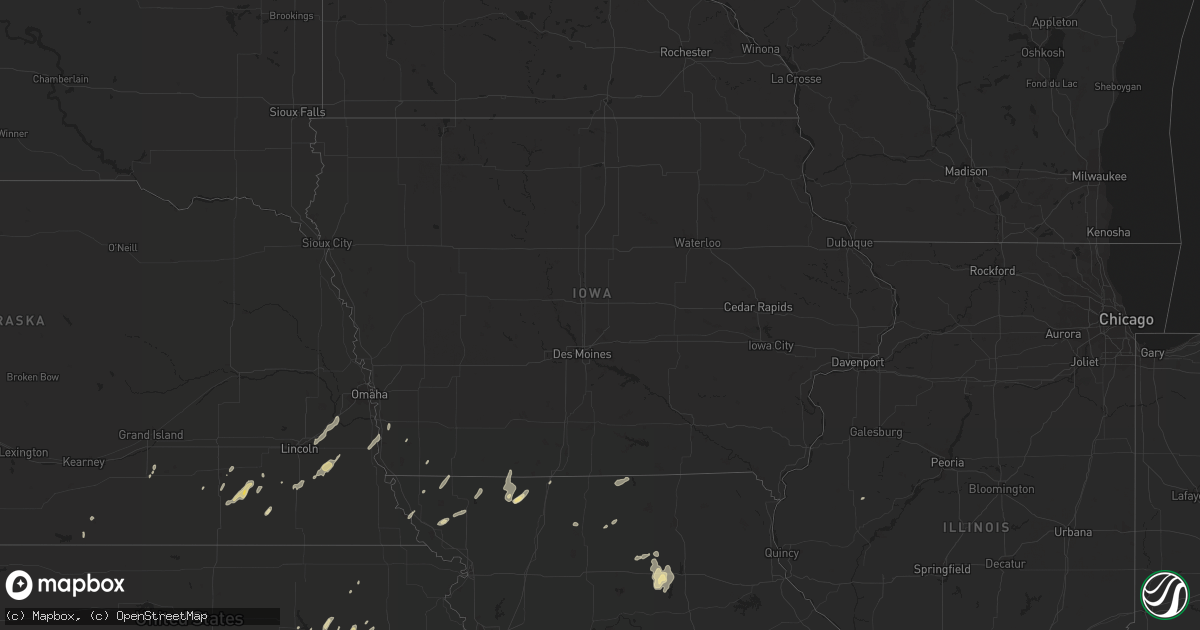 Hail map in Iowa on April 13, 2014