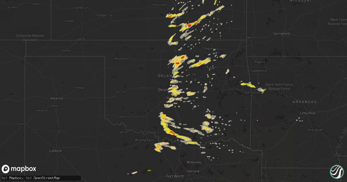 Hail map on April 13, 2014