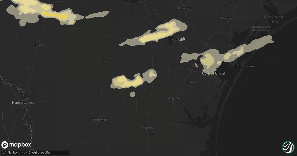 Hail map in Alice, TX on April 13, 2015