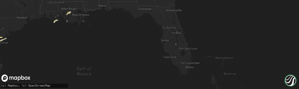 Hail map in Florida on April 13, 2015