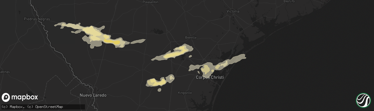 Hail map in Mathis, TX on April 13, 2015