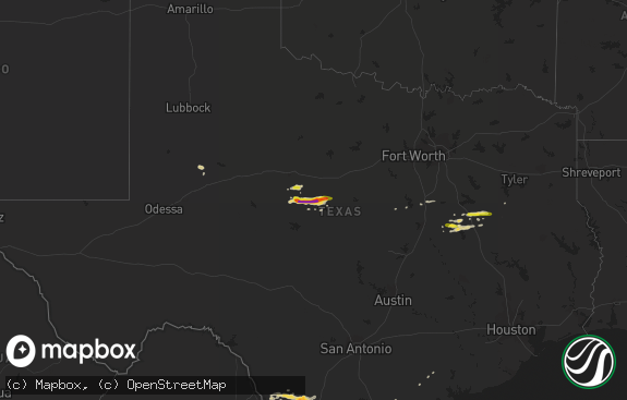 Hail map preview on 04-13-2015