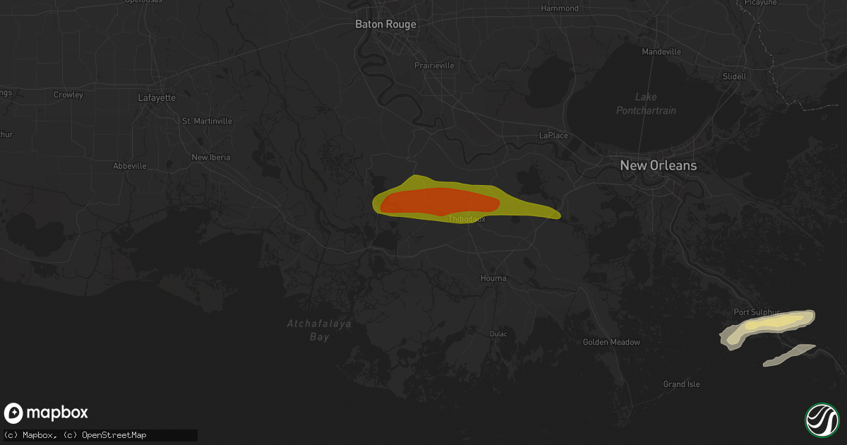 Hail map in Labadieville, LA on April 13, 2016