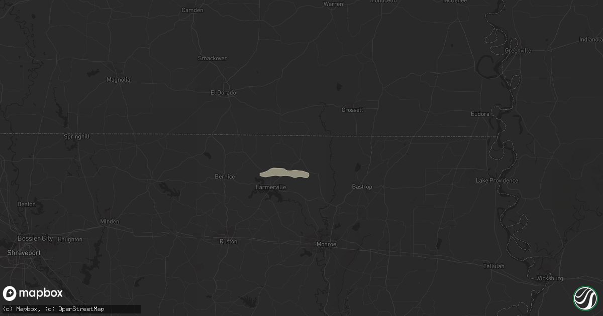 Hail map in Marion, LA on April 13, 2016
