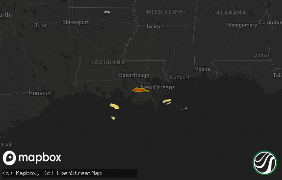 Hail map preview on 04-13-2016