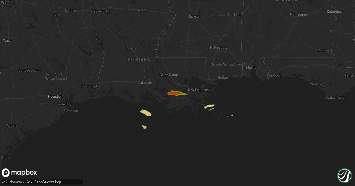 Hail map on April 13, 2016