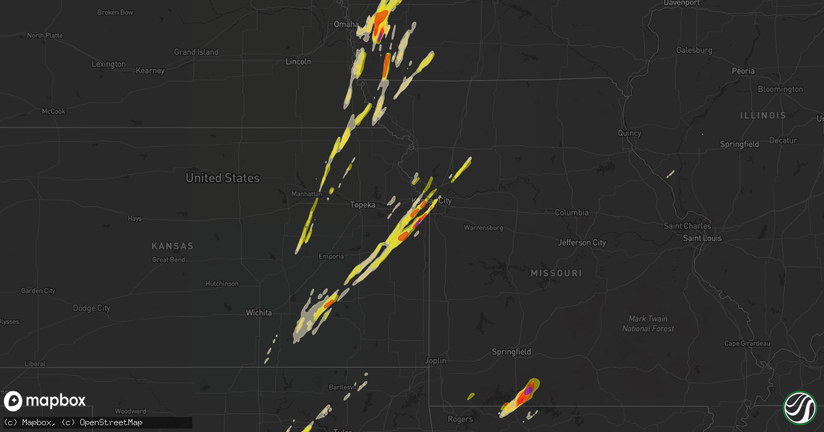 Hail map on April 13, 2018