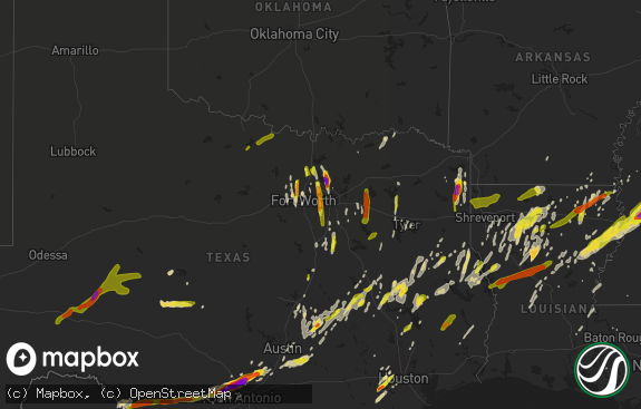 Hail map preview on 04-13-2019