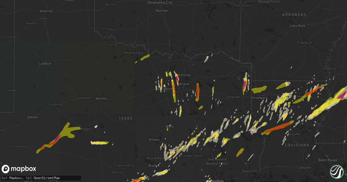 Hail map on April 13, 2019
