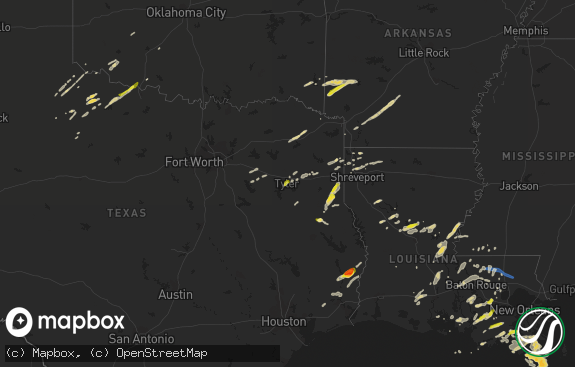 Hail map preview on 04-13-2021