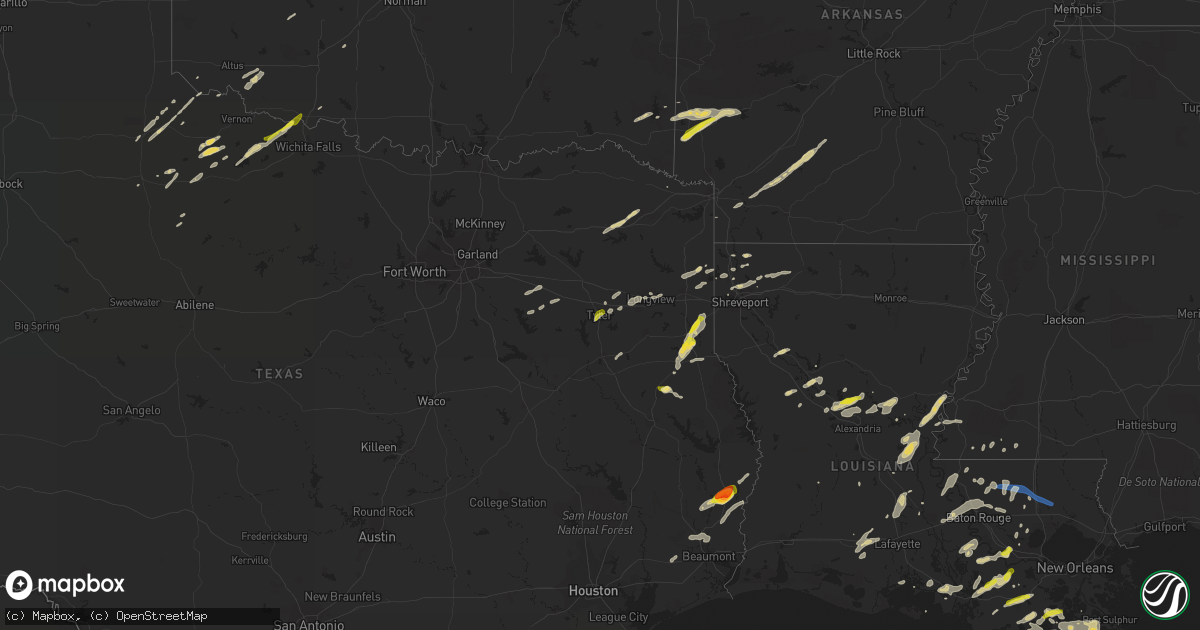 Hail map on April 13, 2021