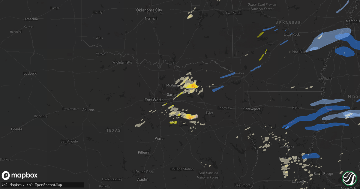 Hail map on April 13, 2022