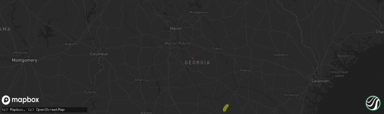 Hail map in Cochran, GA on April 13, 2023