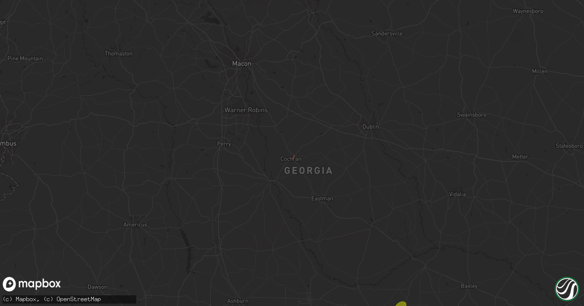 Hail map in Cochran, GA on April 13, 2023