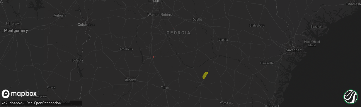 Hail map in Cordele, GA on April 13, 2023