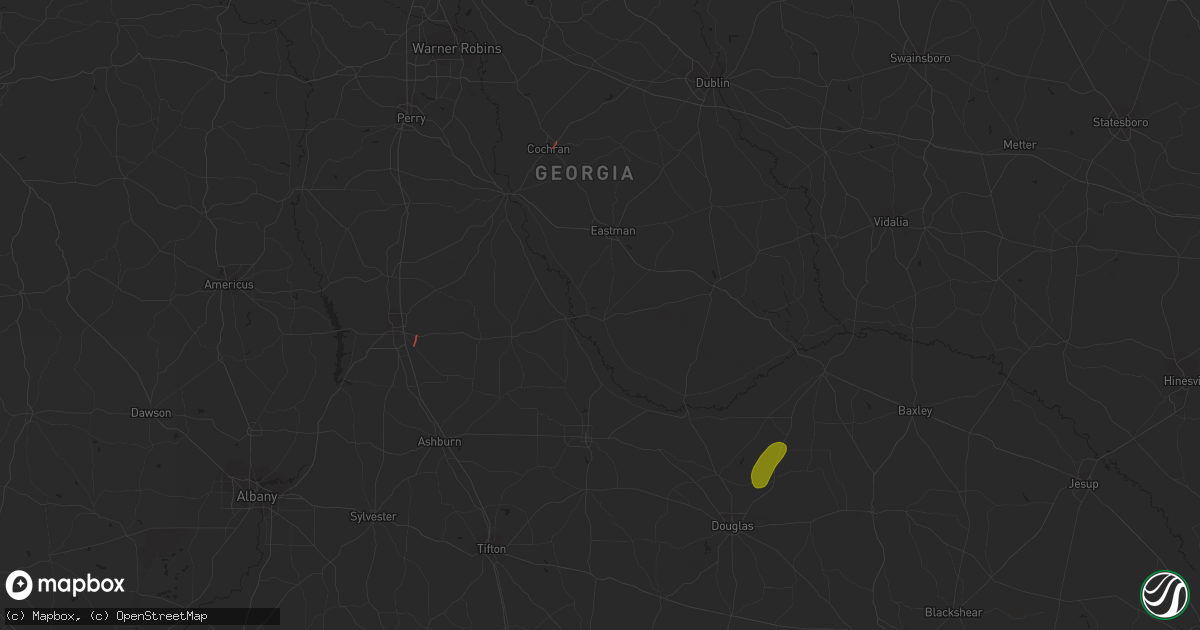 Hail map in Cordele, GA on April 13, 2023