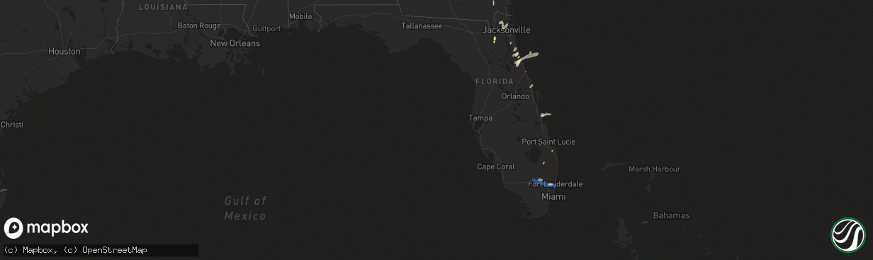 Hail map in Florida on April 13, 2023