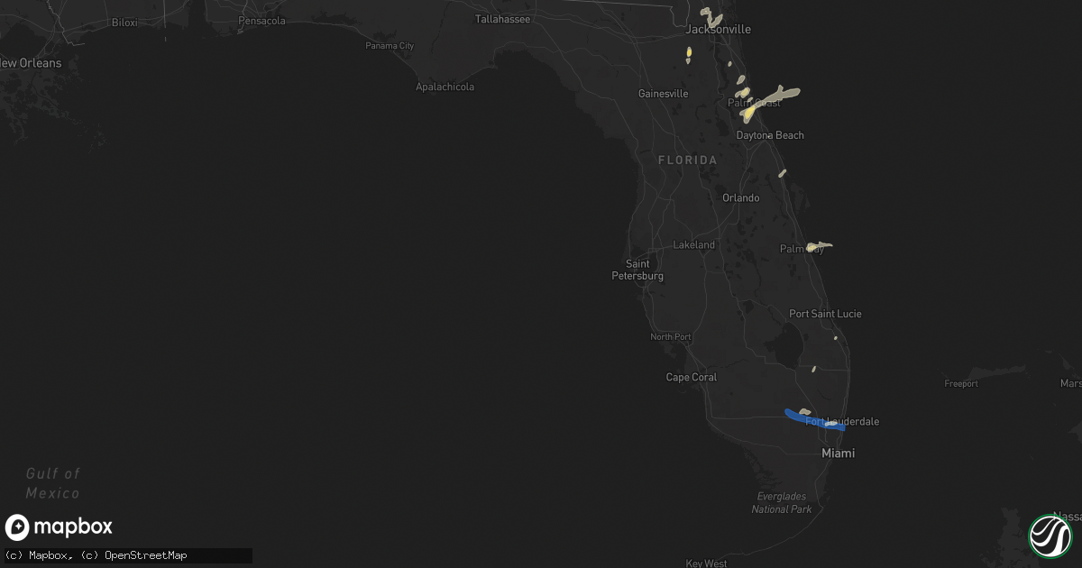 Hail map in Florida on April 13, 2023