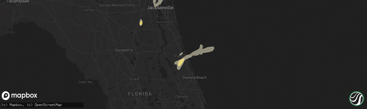 Hail map in Palm Coast, FL on April 13, 2023