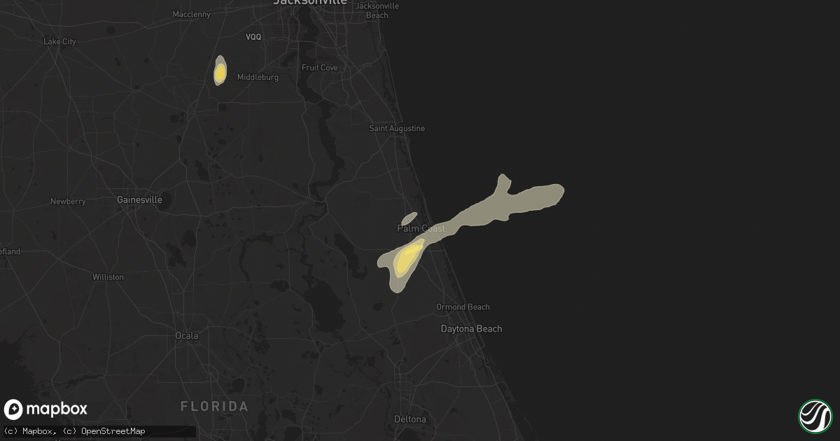 Hail map in Palm Coast, FL on April 13, 2023