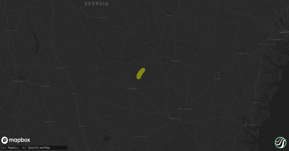 Hail map in West Green, GA on April 13, 2023