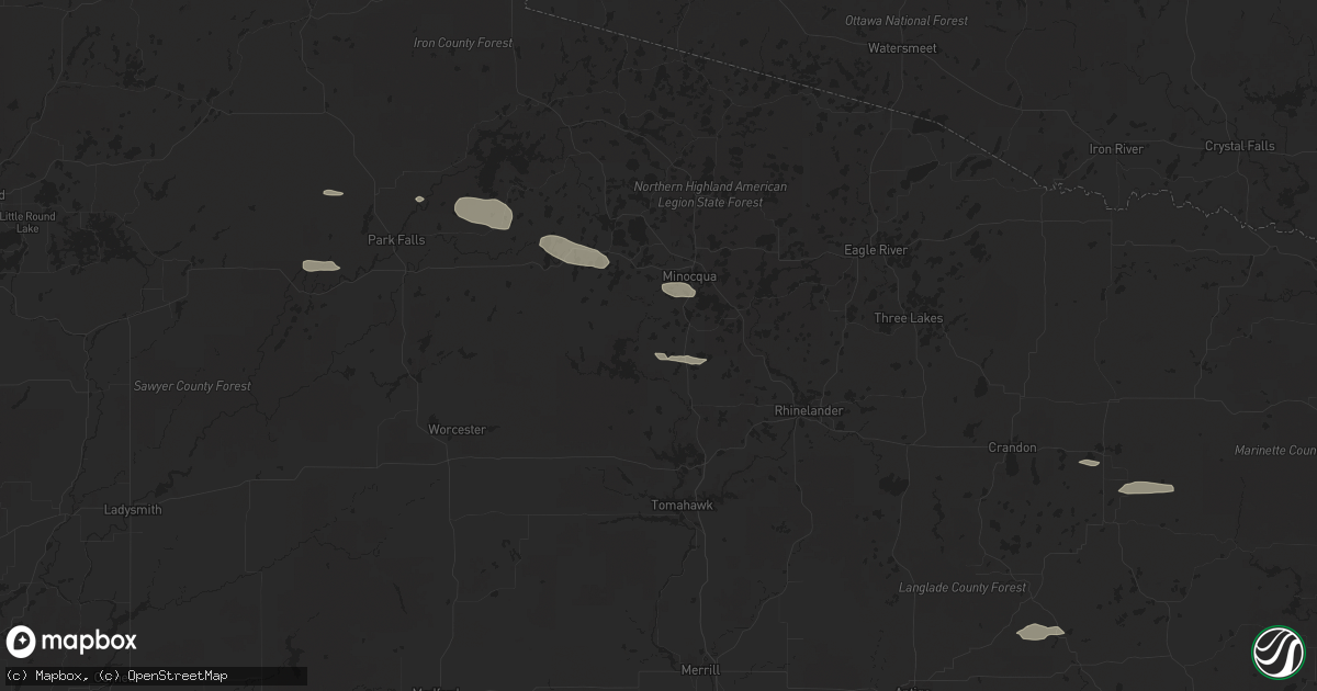 Hail map in Hazelhurst, WI on April 13, 2024