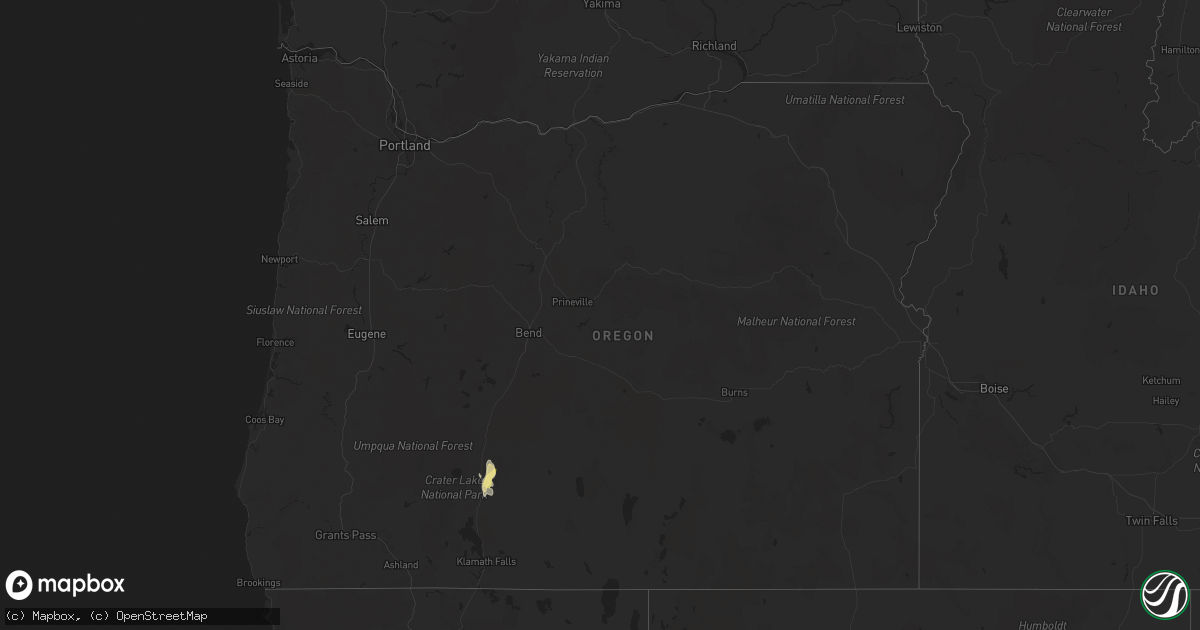 Hail map in Oregon on April 13, 2024